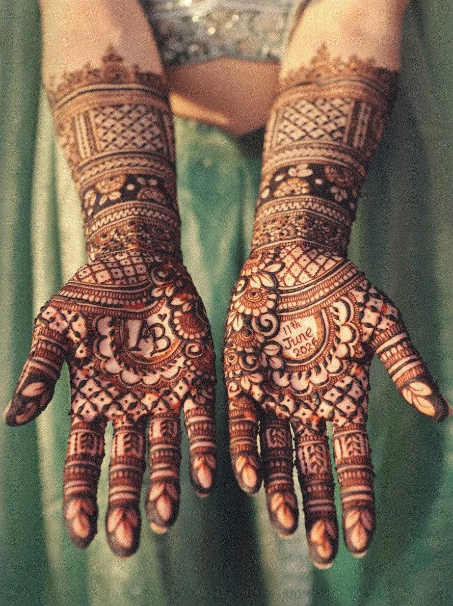 Henna being applied at a henna night